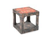 Moes Home Loft Square Side Table in Orange