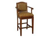 American Heritage Martinique Bar Stool in Cona w Tan Leather