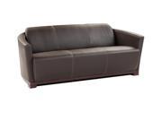 J M Furniture Hotel Sofa in Brown Italian Leather