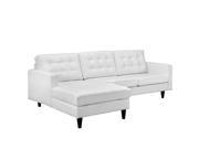 Empress Sectional Sofa Set in White