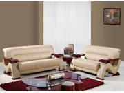 Global Furniture USA 2033 CAP 2 Piece Bonded Leather Living Room Set in Cappuccino