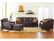 Steve Silver Caldwell 4 Piece Living Room Set in Walnut Leather