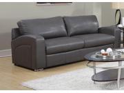 Monarch Specialties Charcoal Grey Bonded Leather Match Sofa I 8503GY
