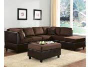 Homelegance Comfort Living Sectional Sofa in Chocolate Dark Brown