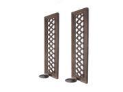Teton Home Wood Candle Holder Set Of Two WD 080 [Set of 4]