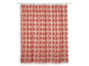 Rizzy Home Shower Curtain In Red And White