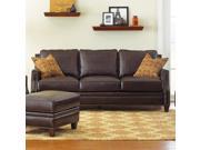 Steve Silver Caldwell Sofa w 2 Accent Pillows in Walnut Leather