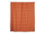Rizzy Home Shower Curtain In Orange And Ivory