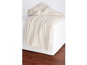 Rizzy Home Throw Blanket In Cream And Cream