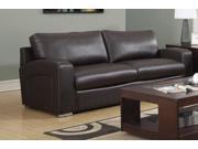 Monarch Specialties Dark Brown Bonded Leather Match Sofa I 8503BR