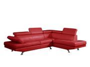 Global Furniture Sectional QPU 016 Red