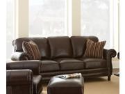 Steve Silver Chateau Sofa in Antique Chocolate Brown Leather