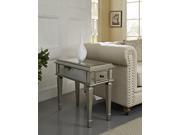 Powell Silver Mirrored Side Table