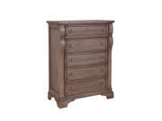 American Woodcrafters Heirloom Weathered Grey Five Drawer Chest