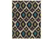 Linon Trio Rug In Grey And Ivory 1.10 x 2.10 1 Foot 10 x 2 Foot 10