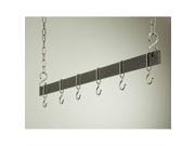 Rogar Hanging Bar In Hammered Steel and Chrome 36 Inch
