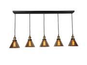 Moes Home Collection Marta Linear 5 Light Pendant Lamp