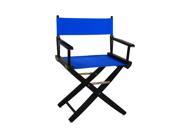 Yu Shan Extra wide Premium Directors Chair Black Frame with Royal Blue Color Cov