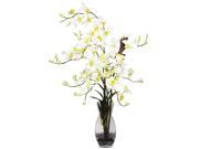 Dendrobium w Vase Silk Flower Arrangement