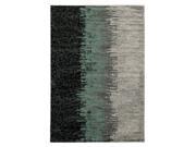 Linon Elegance Rug In Turquoise And Grey 2 X 3 2 Foot X 3 Foot