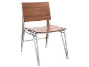 Lumisource Pair of Tetra Dining Chairs in Walnut [Set of 2]