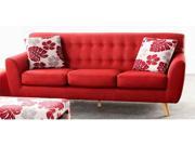 Diamond Sofa Scarlett Solid Fabric Sofa in Rouge Red