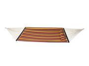 Bliss Hammocks 55 Double Layer Polyester Hammock with Pillow In Striped