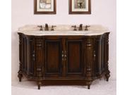 Legion Furniture WH3567 Solid Wood Sink Vanity With Travertine Top And Backsplas