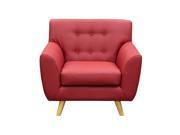 Diamond Sofa Scarlett Leatherette Accent Chair in Rouge Red