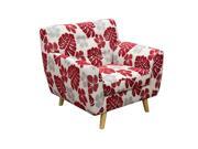 Diamond Sofa Scarlett Patterned Fabric Accent Chair in Rouge Floral
