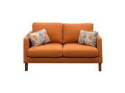 Diamond Sofa Keppel Solid Fabric Loveseat with Accent Pillow in Hawaiian Sunset