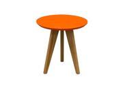 Diamond Sofa Retro End Table with Gloss Finished Top Solid Oak Legs in Orange