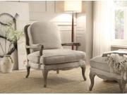 Homelegance Parlier Show Wood Accent Chair In Grey Weathered Natural Fabric