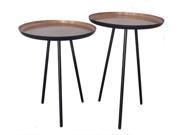Moes Home Collection Martin Side Table Black Set Of 2