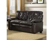 Charley Collection Love Seat in Dark Brown by Homelegance