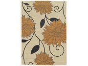 Linon Trio Rug In Ivory And Marigold 1.10 x 2.10 1 Foot 10 x 2 Foot 10