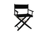 Yu Shan Extra wide Premium Directors Chair Black Frame with Black Color Cover
