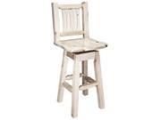 Montana Woodworks Homestead Barstool with Back and Swivel Lacquered