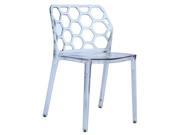 Fine Mod Clear Honeycomb Dining Chair