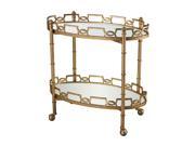 Lazy Susan Curvilinear Two Tier Tray Table