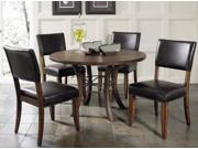 Hillsdale Cameron 5 Piece Round Wood Base Dining Set w Parsons Chair