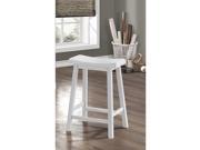 Monarch Specialties White Saddle Seat Barstools I 1533 34 24 Inch [Set of 2]