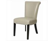 Pastel Hannah Side Chair Ballarat Black Bonded Light Gray Leather