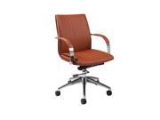 Pastel Josephina Office Chair Chrome Aluminum Pu Brown