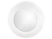 Howard Elliott 21143W Bergman Glossy White Round Mirror
