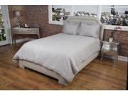 Rizzy Home 1 Piece Duvet Cover In Silver And Silver Standard Sham