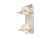 Alico Orbit Double Lamp Vertical Vanity With White Opal Round Glass Msn Finish