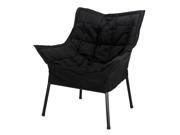 Yu Shan Milano Metal Chair Metal Frame In Black with Black Outer Cover