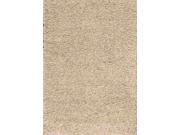 Kalora Taupe Beige Shaggy Solid Rug 3 foot 11 inch x 5 foot 7 inch