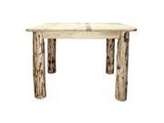 Montana Woodworks Montana 4 Post Square Dining Table Lacquered